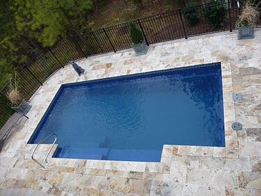 Travertine pool patio and coping