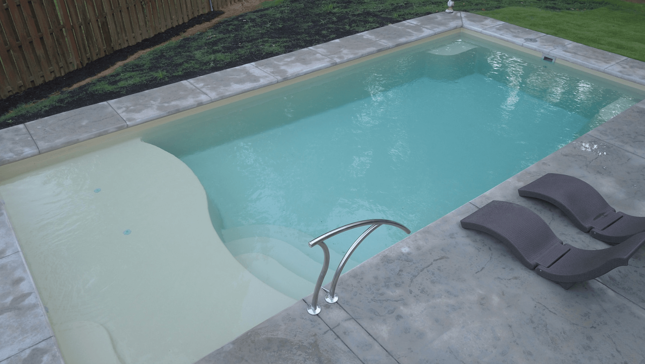 D24 small fiberglass inground pool