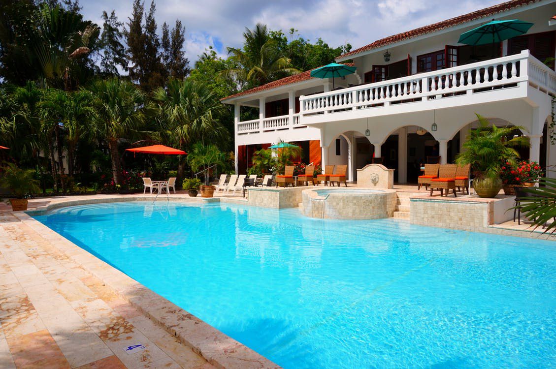 large inground swimming pool