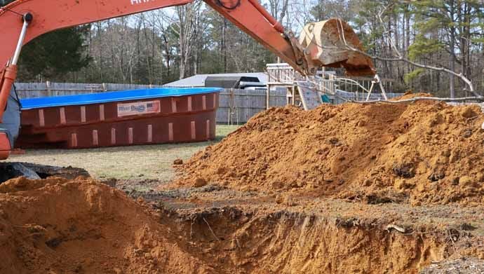 Fiberglass pool installation