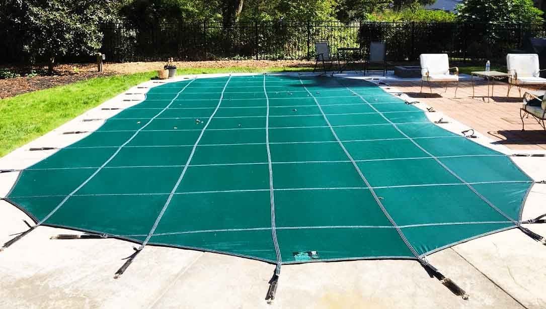 Security winter pool cover
